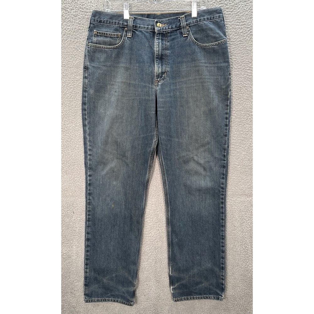 Carhartt Jeans Mens 36x34 Blue Denim Holter Workwear Grunge Skater Chore Barn *